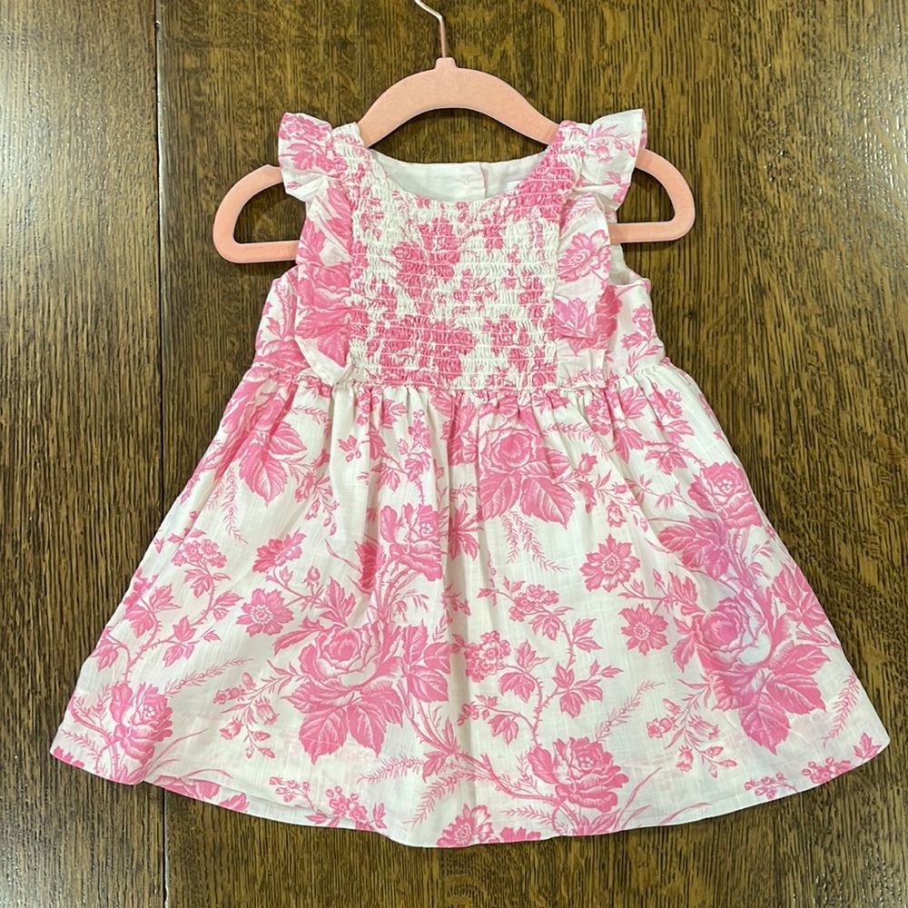 Perfect for Easter-Baby Gap Pink Floral Dress